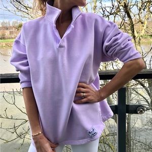 Sloppy Joe Collar 02 Sweatshirts in Lavender and Powder Blue. Size 3.